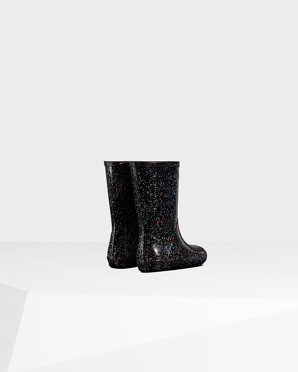 Bottes de Pluie Hunter Original First Giant Glitter Enfant Noir YFSALPG-39